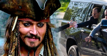 Johnny Depp se transforma en Jack Sparrow para sus fans afuera del juzgado