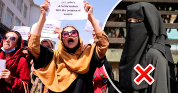 Mujeres en Afganistán protestan por la imposición del uso obligatorio de la burka