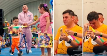 Papá llora al ver a su hija ganar y compartir sus premios con su competidor