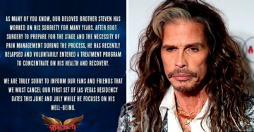 Steven Tyler ingresa a rehabilitación después de una recaída; Aerosmith cancela su gira