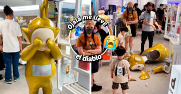 ¡Oh, no! Su hijo rompió un Teletubby gigante y tuvieron que pagar 4,200 dólares