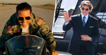 ¡Entrada triunfal! Tom Cruise pilotea helicóptero en la premiere de ‘Top Gun: Maverick’