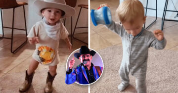 ¡Qué adorable! Bebé se emociona cuando escucha ‘La Chona’ y no para de bailar