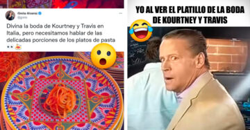 Las porciones de comida en la boda de Kourtney y Travis desató una ola de memes