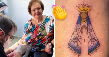 ¡Promesa cumplida! Abuela de 91 años se tatuó porque su nieto entró a la Universidad