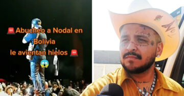 Christian Nodal estalla contra fans que le tiraron hielo en concierto en Bolivia