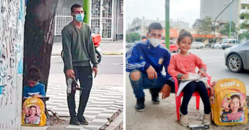 Limpiaba vidrios en la calle junto a su hija de 6 años y una foto le cambió la vida