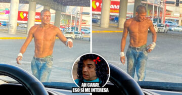 Limpiaparabrisas musculoso sin camisa causa furor en las calles de Coahuila, México