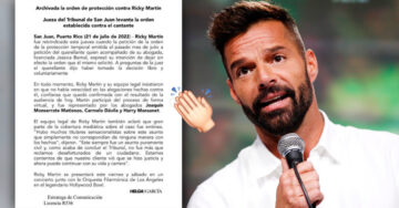 Archivan caso contra Ricky Martin, su sobrino retira la denuncia en su contra