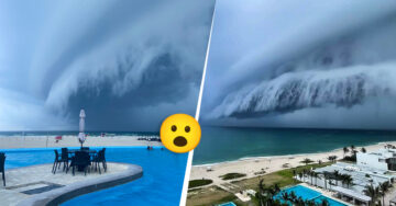‘Nube cinturón’ sorprende a habitantes de Playa Miramar en Tamaulipas