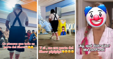 ¿Y qué tan distraído eres? Payaso se da cuenta a medio show que se equivocó de fiesta