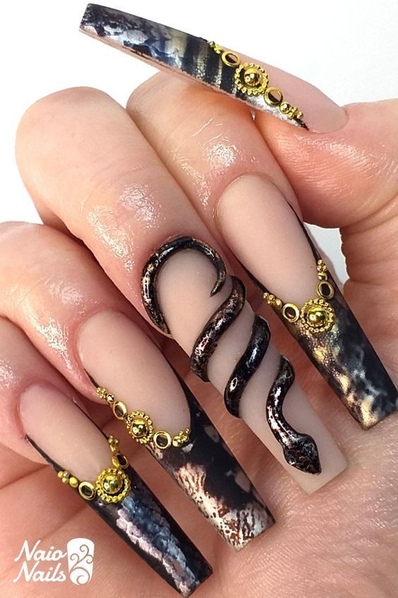 10 SnakeThemed Nail Design Ideas Imageantra