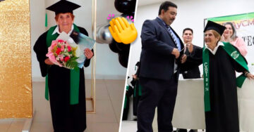 Cumplió su sueño: Abuelita se gradúa de la preparatoria a los 84 años