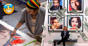Johnny Depp gana 3.6 millones de Dólares en su primera colección de arte; causó furor