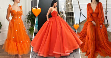 13 Hermosos vestidos naranjas que querrás usar en tu próximo gran evento