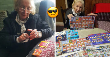 Abuelita gastó toda su pensión en estampas para llenar su álbum de Qatar 2022