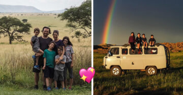 Familia hizo un viaje alrededor del mundo antes de que sus hijos pierdan la vista