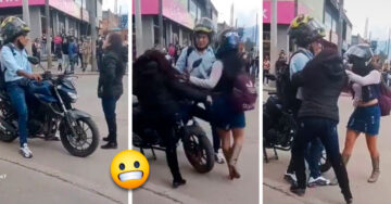 ¡Esa moto es mía! Mujer baja a su esposo y a su amante de la moto que ella le regaló