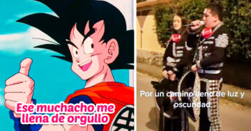 ¡El más romántico! Le llevó serenata a su novia con una canción de Dragon Ball en mariachi