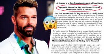 Aparece uno más… Ricky Martin enfrenta una nueva demanda por agresión sexual