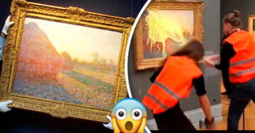 Otra más de los activistas: Lanzan puré de papa a ‘Les Meules’ de Monet en Alemania