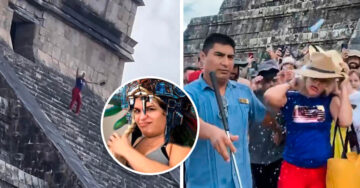 Lady Chichén Itzá: Turista sube a la pirámide de Kukulkán y al bajar, casi termina linchada