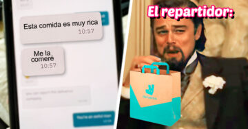 ¡Sin miedo a nada! Repartidor de comida se come el pedido del cliente y no se arrepiente de nada