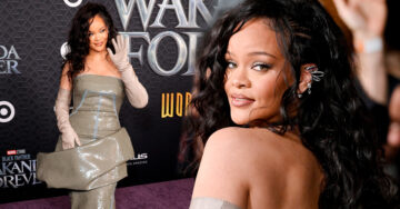Rihanna deslumbra en su primera alfombra roja luego de ser mamá: su vestido de glitter cautivó