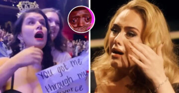 Adele rompe en llanto al enterarse del divorcio de una fan en pleno concierto