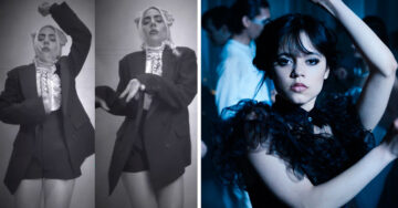 Lady Gaga le entra al ‘Merlina Challenge’ y recrea el baile de Jenna Ortega