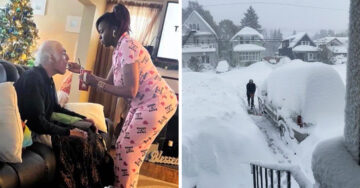 Mujer salva a abuelito de morir congelado en fuerte tormenta de nieve en EE. UU.