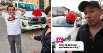 Youtuber cumple el sueño de su papá y le regala una camioneta último modelo