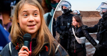 Detienen a Greta Thunberg en plena protesta y se la llevan cargando