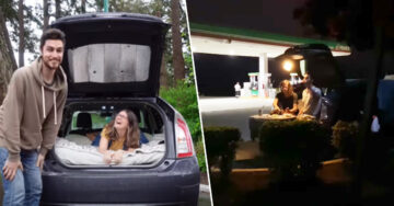 Pareja ‘arma’ su hotel en gasolinera de México y causan sensación en redes