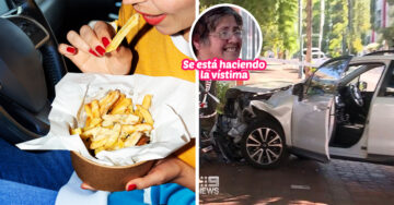 Asegura que su novia quiso atropellarlo solo por tomar una de sus papas fritas