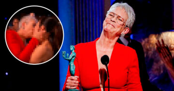 Jamie Lee Curtis besa a Michelle Yeoh por la emoción de su triunfo en los SAG Awards