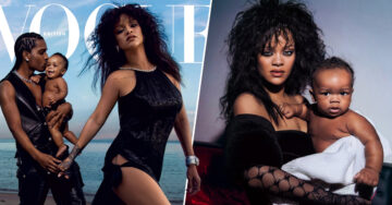 Rihanna posó con su bebé para la revista ‘Vogue’; lo mostró por primera vez