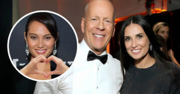 Esposa de Bruce Willis celebra la relación del actor con Demi Moore