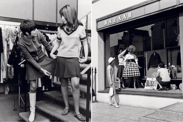 Mary Quant en su tienda Bazaar 