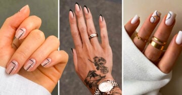 Diseños con líneas que tus uñas se vean ultra glam