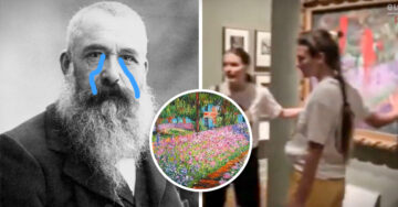 Activistas lanzan pintura a una obra de Monet en medio de protestas