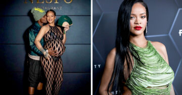 Rihanna y Asap Rocky asisten a una fiesta antes del nacimiento de su bebé